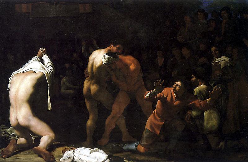Michiel Sweerts Wrestling match oil painting image